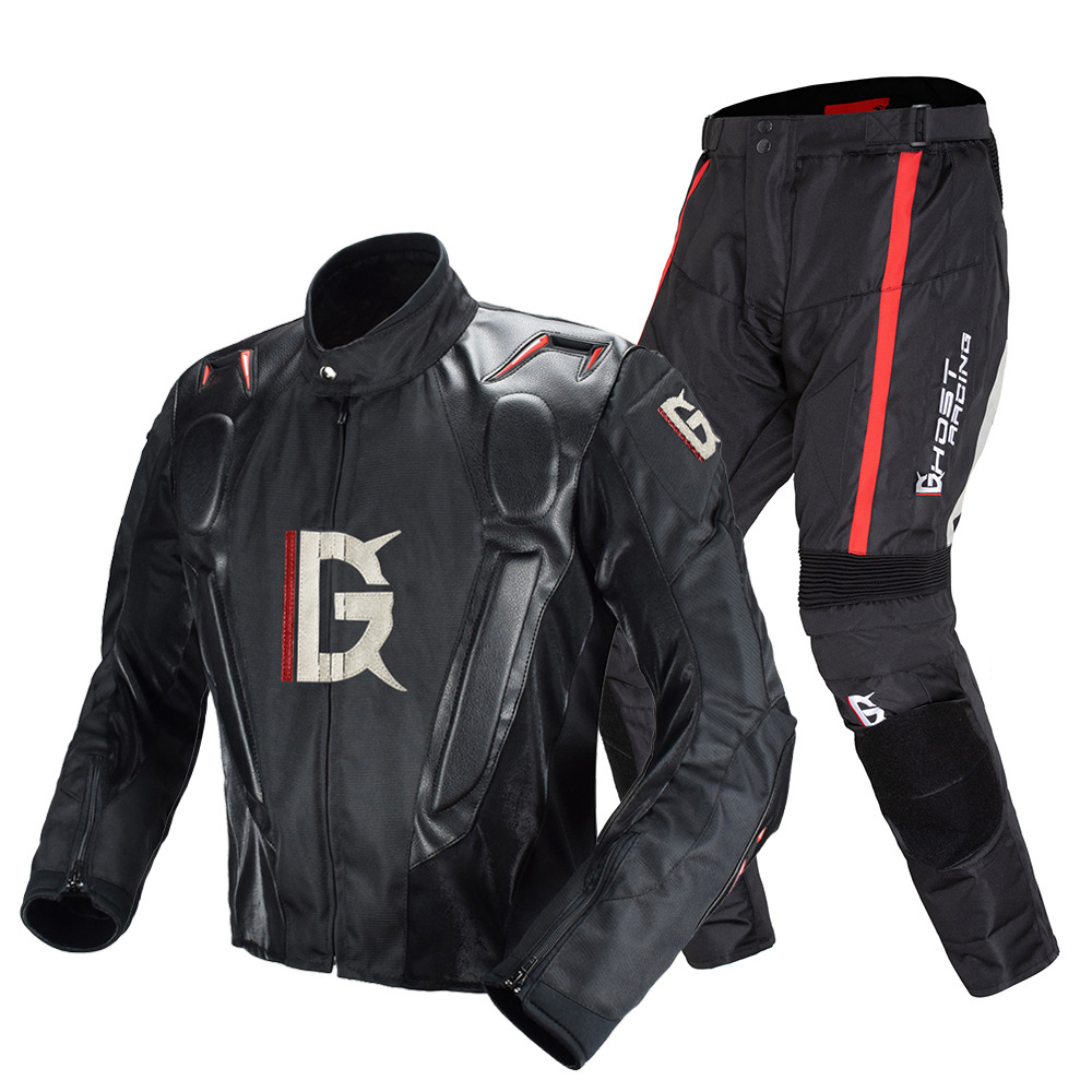 Motorcycle Gear With Airbag - Protective Motorcycle Racing Suit Set with