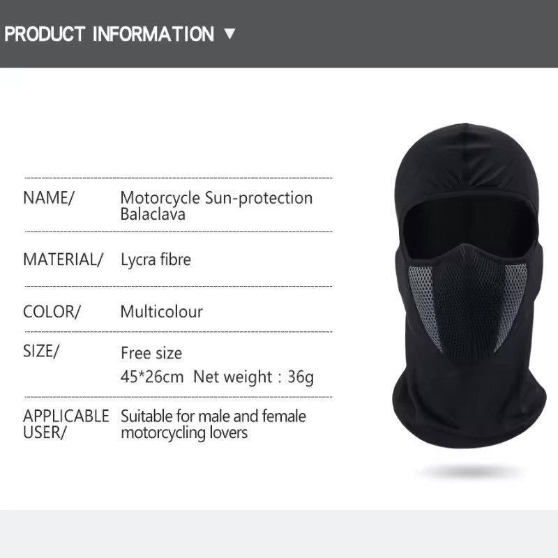 Full Face Mask Cycling Windpro - Neck Warmer Balaclava recension och pris