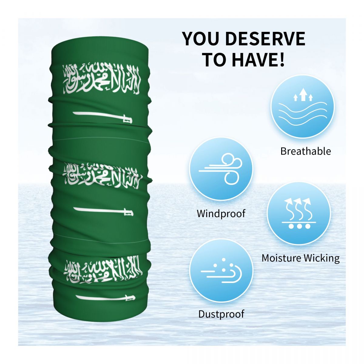 Saudi Arabia Flag Bandana Neck - Neck Warmer Balaclava recension och pris